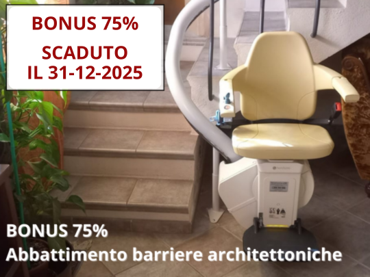 Scaduto il bonus 75% montascale 2025